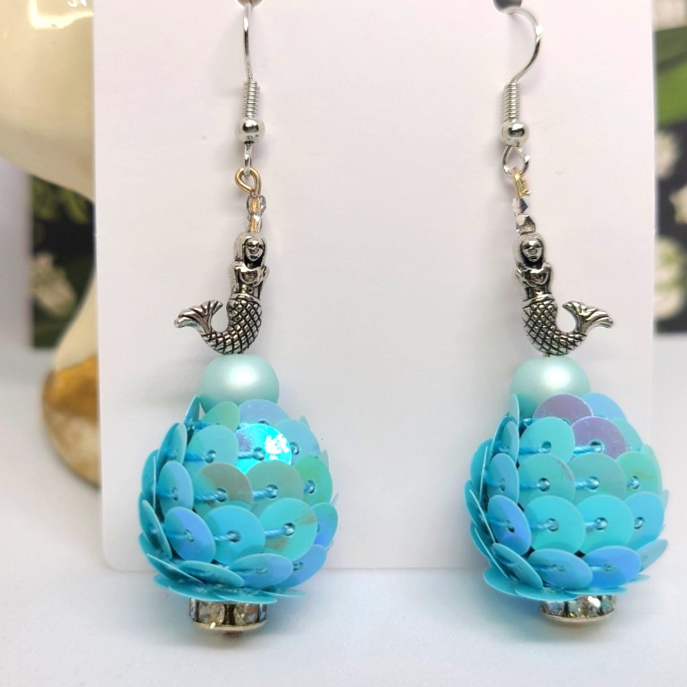 🆕️ Sequin Mermaid Earrings A1